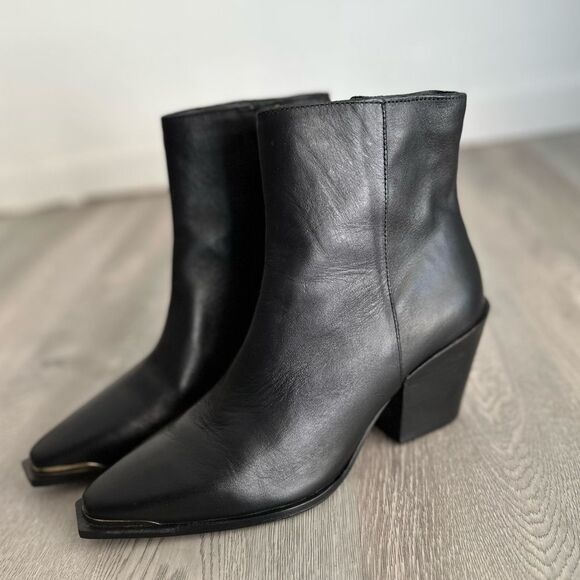 Mango Genuine Leather Ankle Boots - Picture 2 of 8